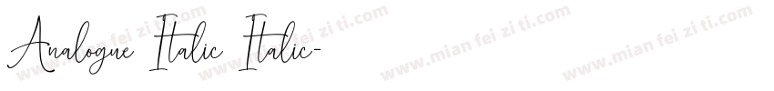 Analogue Italic Italic字体转换